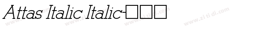 Attas Italic Italic字体转换
